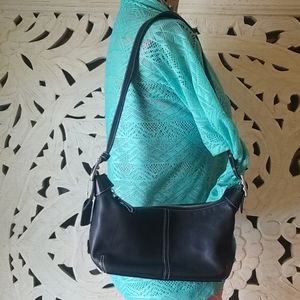 Coach Leather Black Hobo Purse